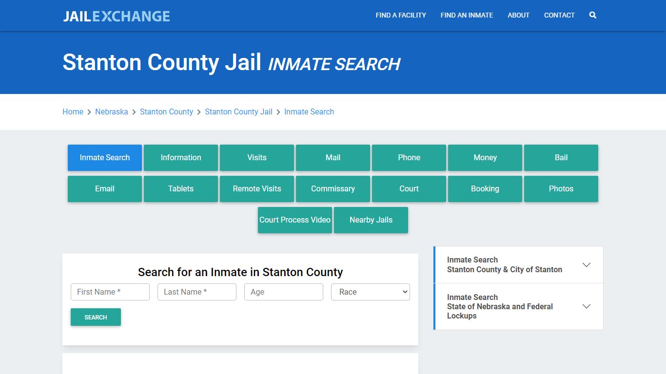 Stanton County Jail, NE Inmate Search: Roster & Mugshots